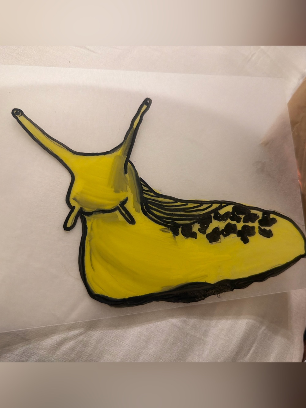 Yellow Snail Wall Art Print — Playful Graphic Décor